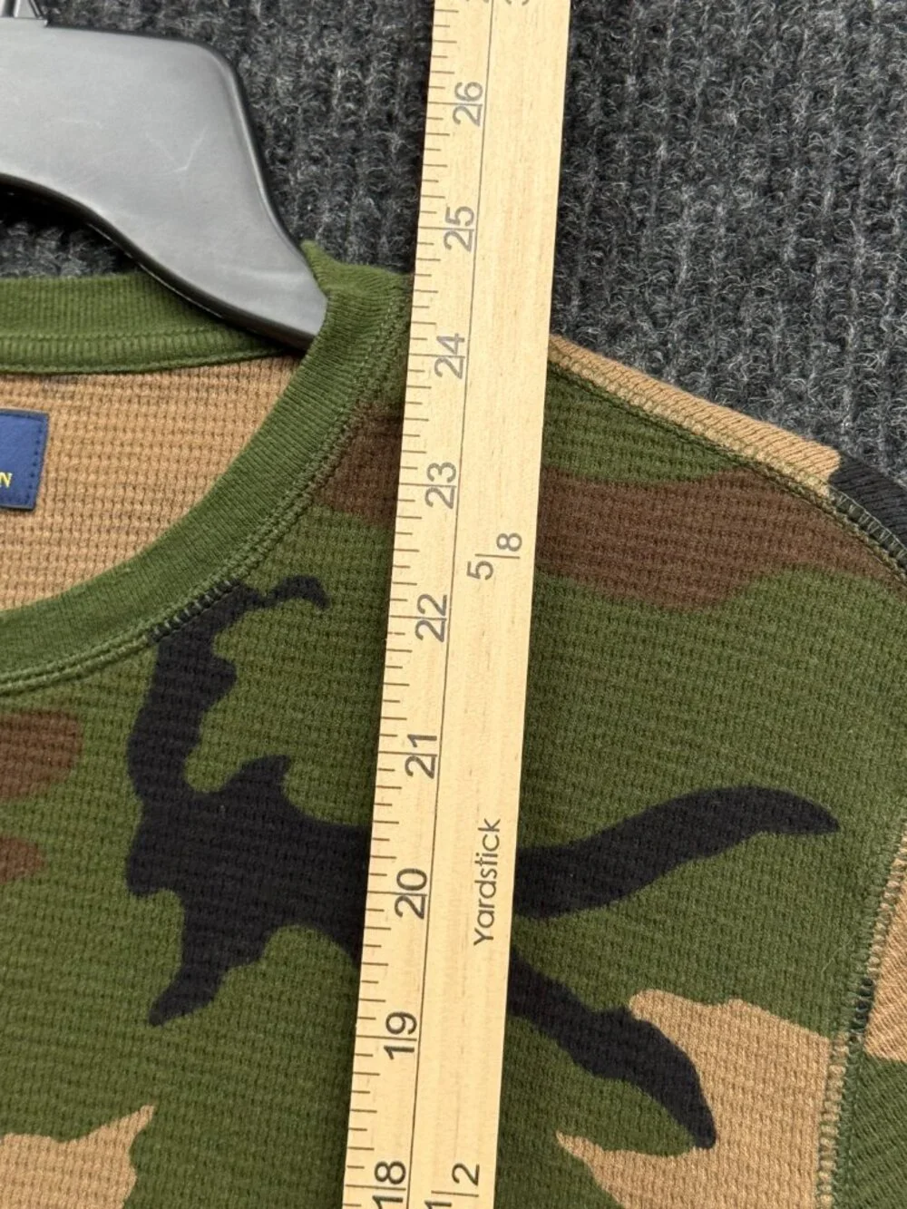 Polo Ralph Lauren Camo Thermal Sleep Shirt Mens S Small Waffle Knit Long Sleeve